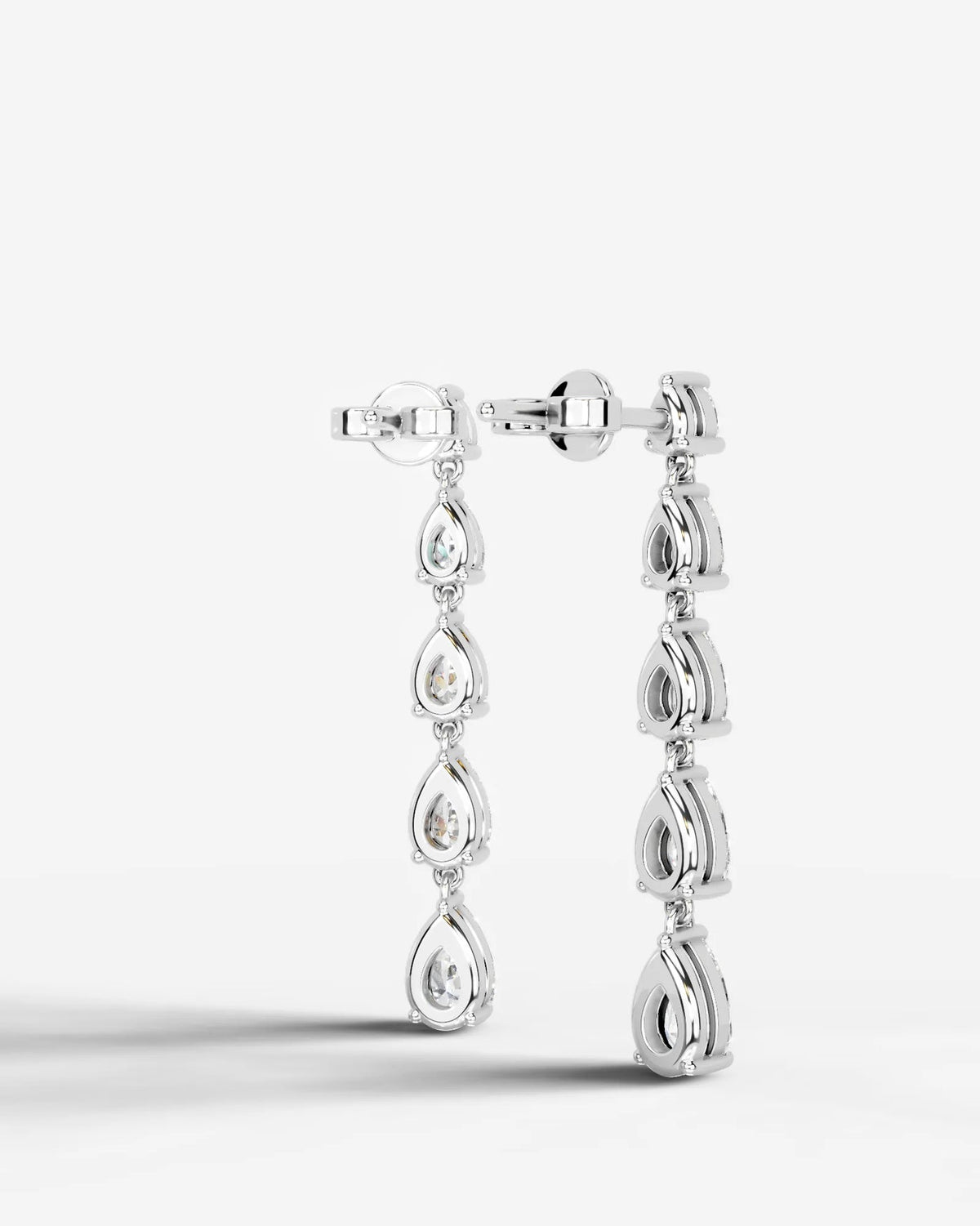 Lab Grown Diamond Falling Pear Earrings