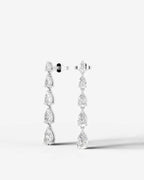 Lab Grown Diamond Falling Pear Earrings