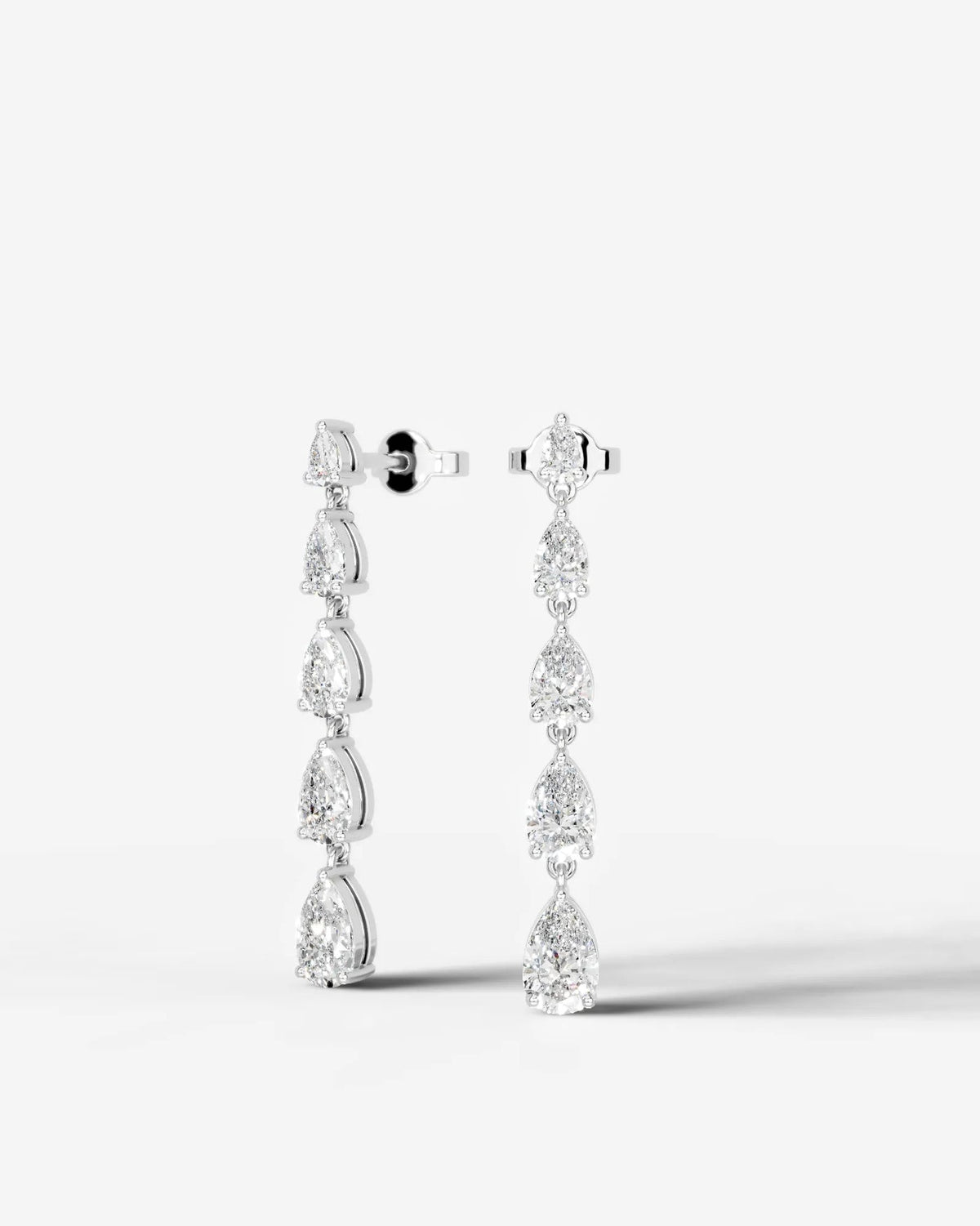 Lab Grown Diamond Falling Pear Earrings