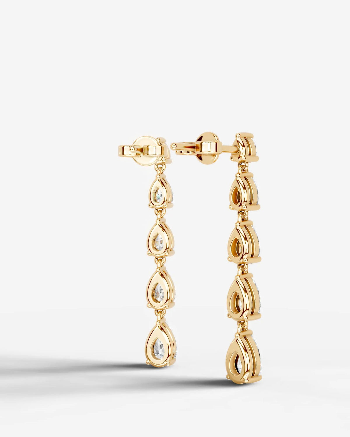 Lab Grown Diamond Falling Pear Earrings
