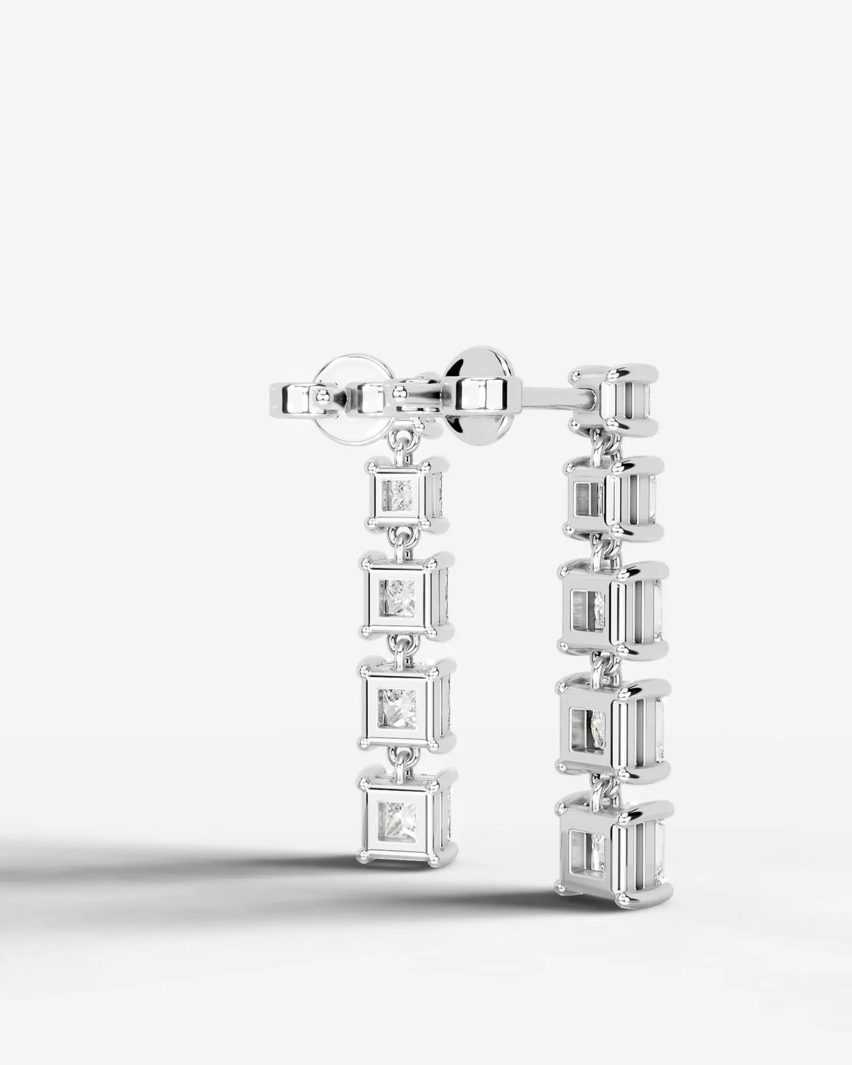 Lab Grown Diamond Princess Drop Earrings