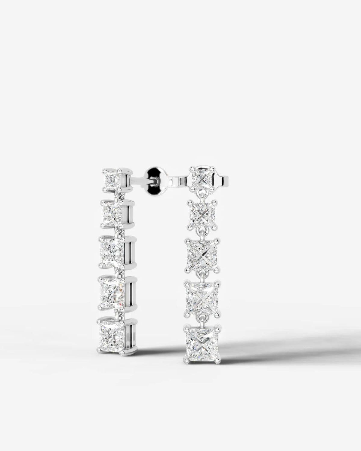 Lab Grown Diamond Princess Drop Earrings