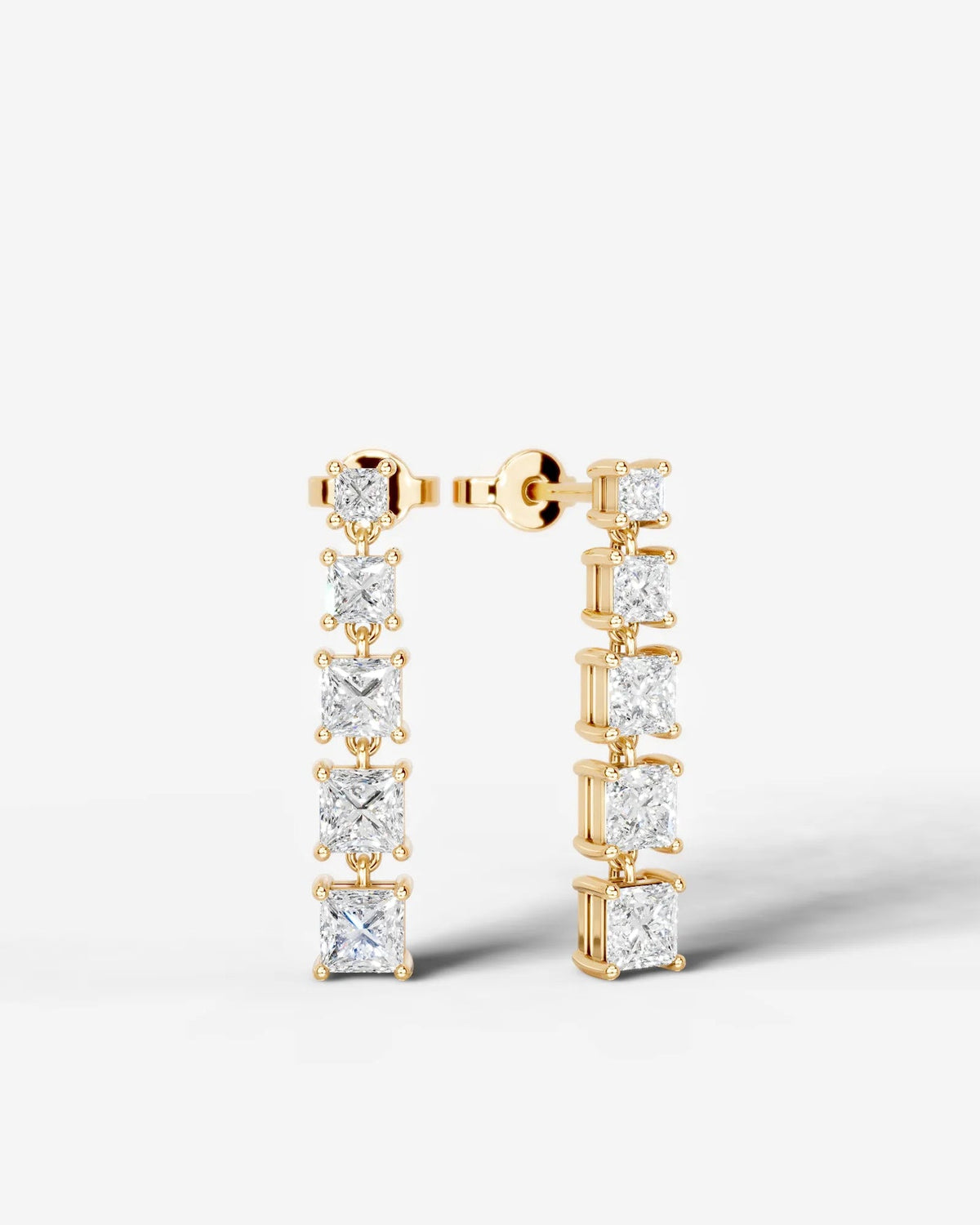 Lab Grown Diamond Princess Drop Earrings