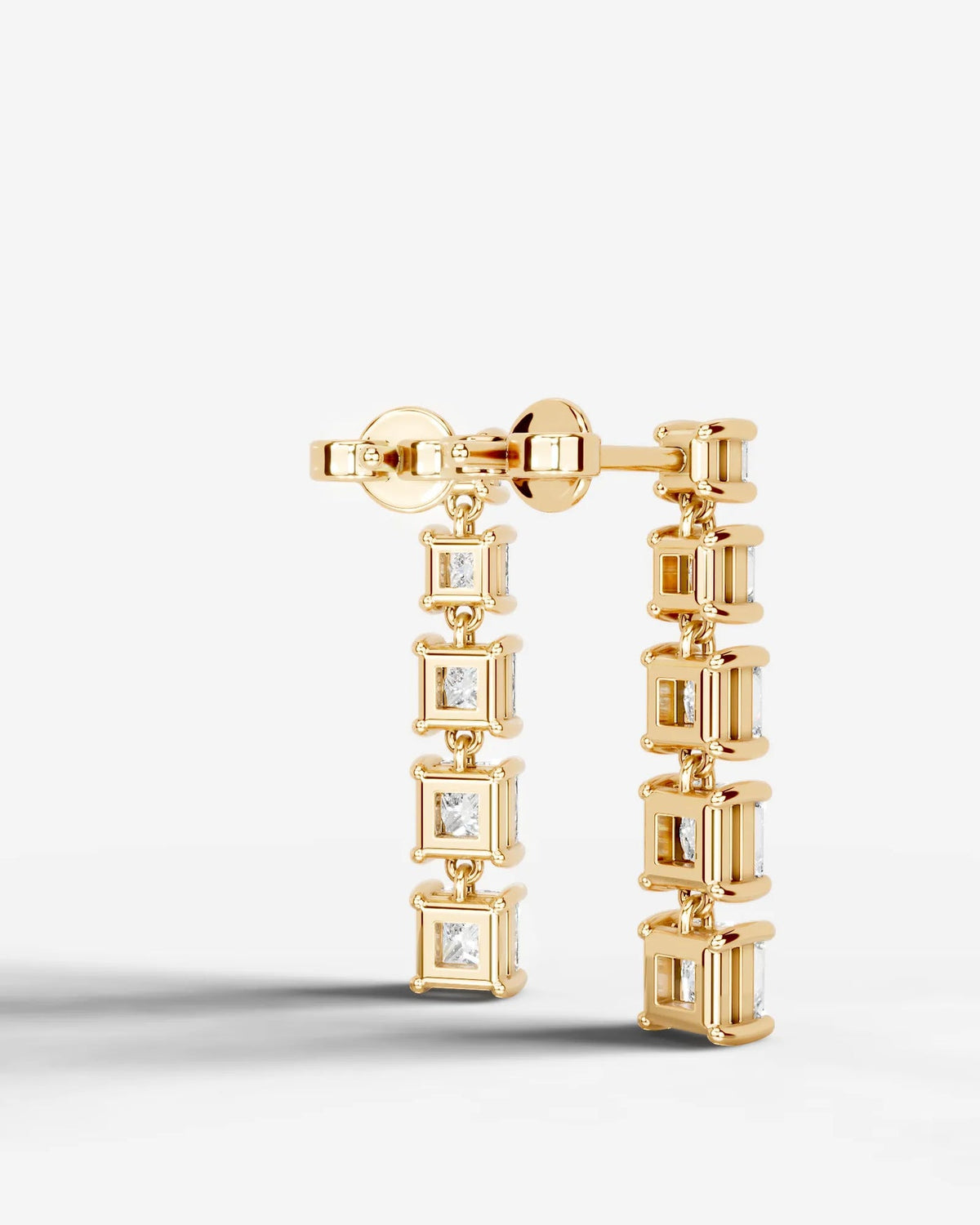 Lab Grown Diamond Princess Drop Earrings