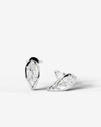 Lab Grown Diamond Marquise Swirl Stud Earrings