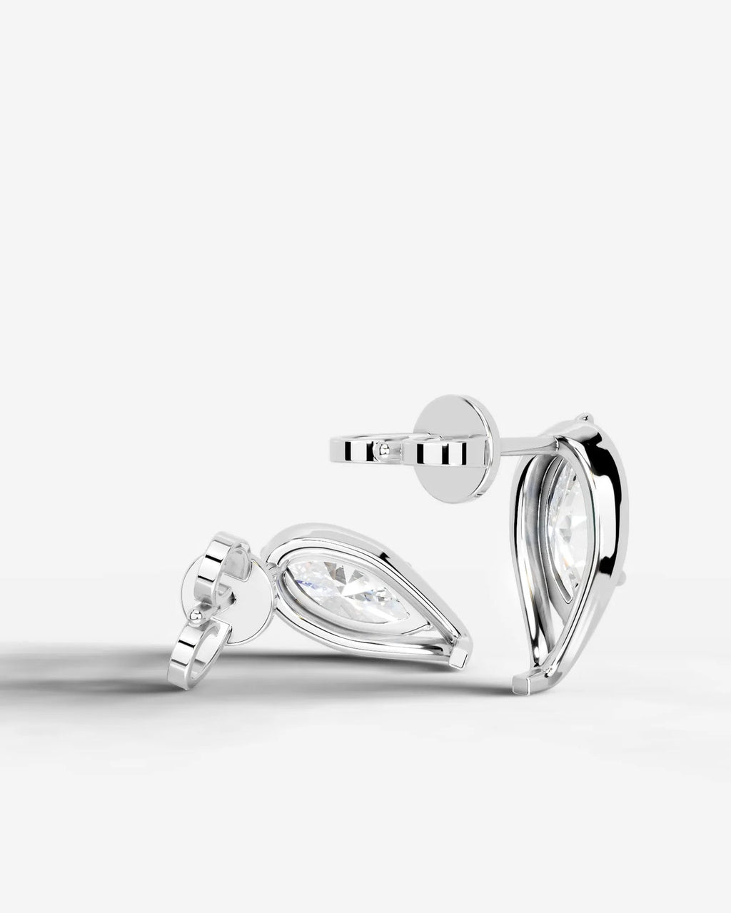 Lab Grown Diamond Marquise Swirl Stud Earrings