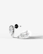 Lab Grown Diamond Marquise Swirl Stud Earrings