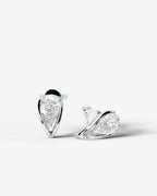 Lab Grown Diamond Pear Swirl Stud Earrings