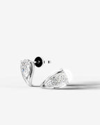 Lab Grown Diamond Pear Swirl Stud Earrings