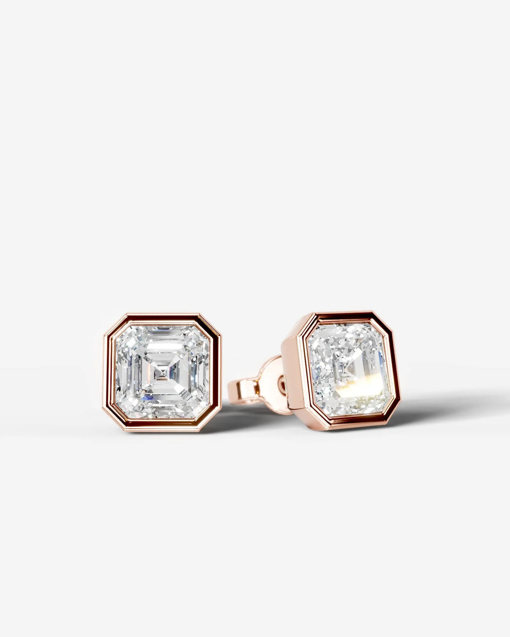 Lab Grown Diamond Asscher Frame Earrings