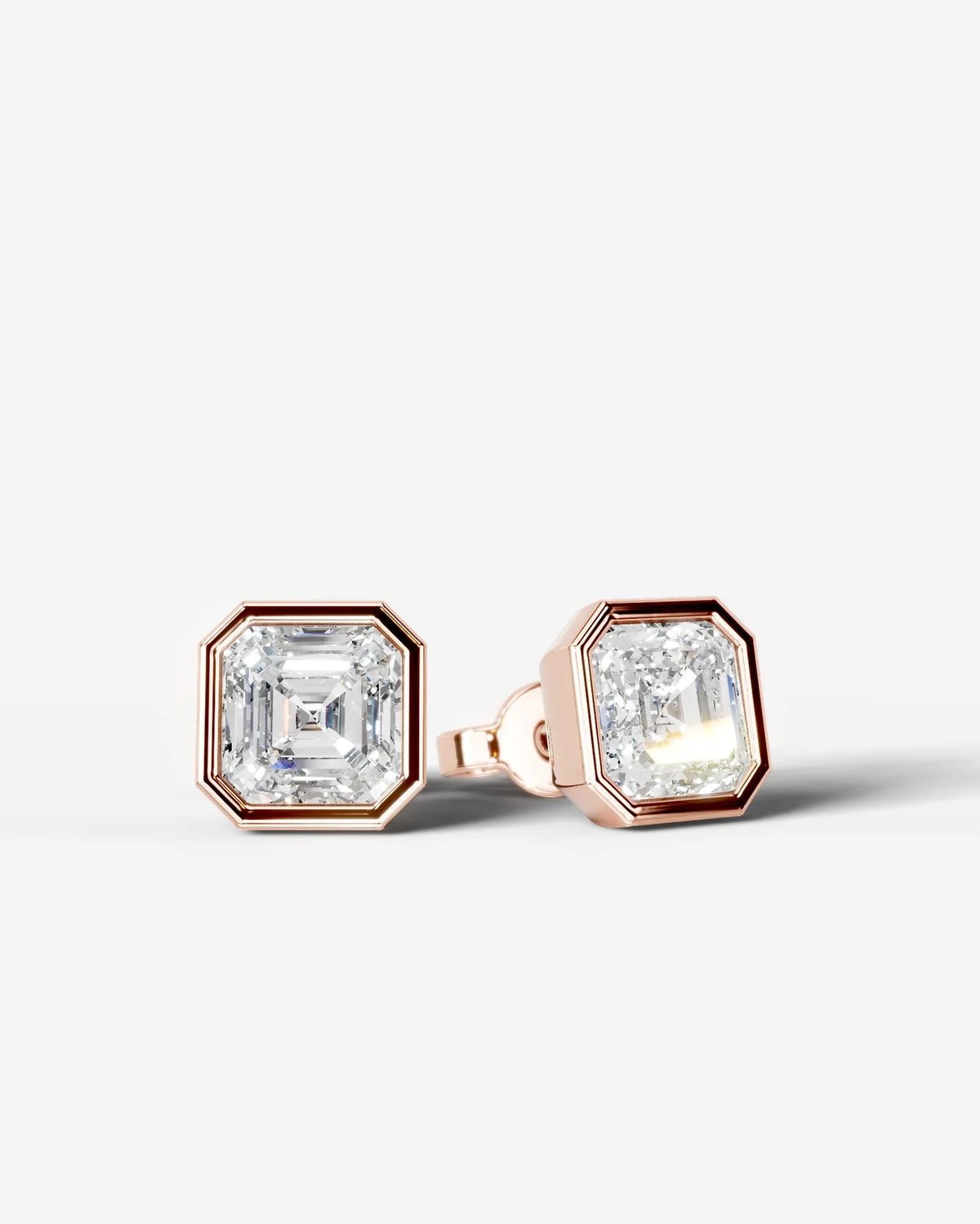Lab Grown Diamond Asscher Frame Earrings