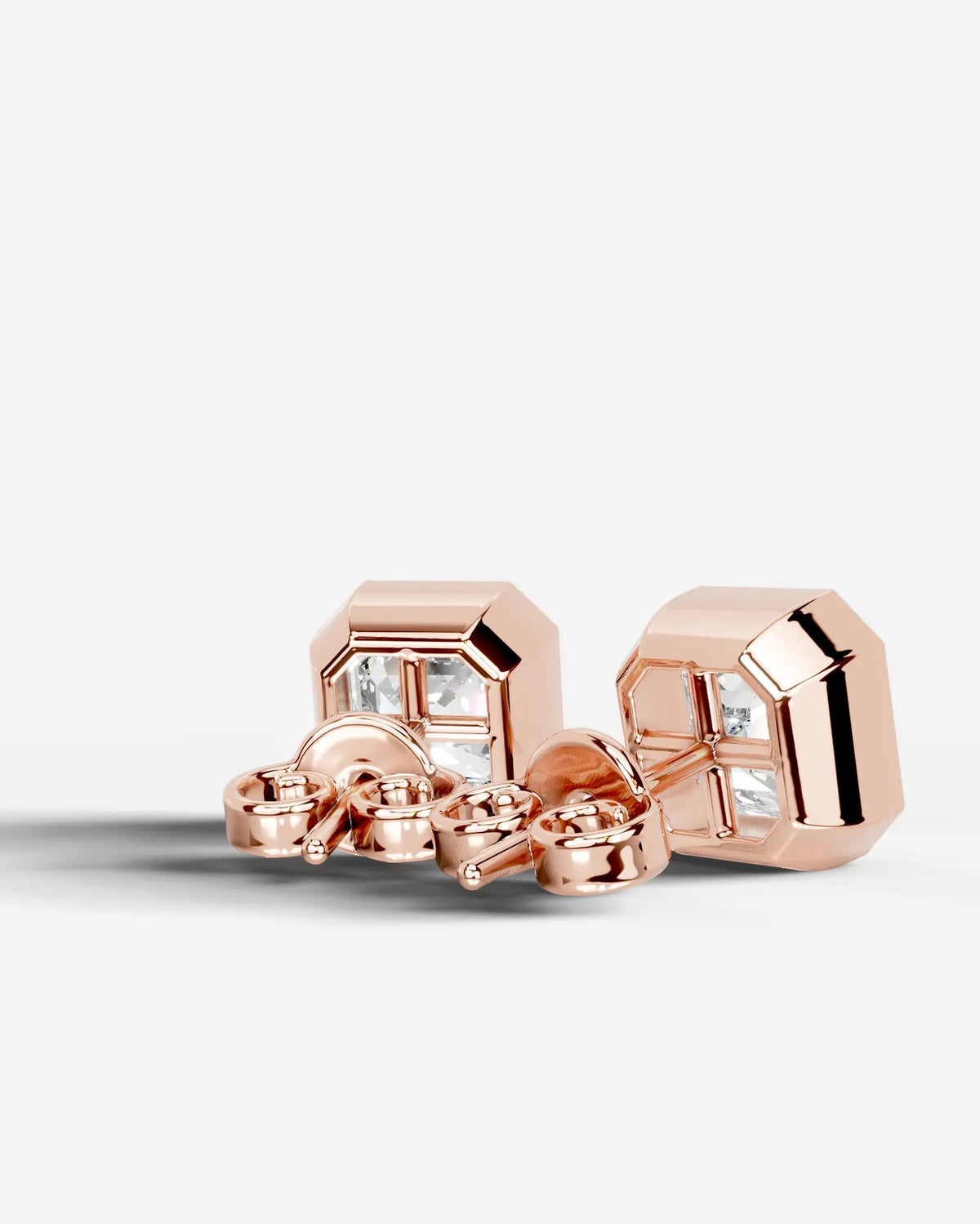 Lab Grown Diamond Asscher Frame Earrings