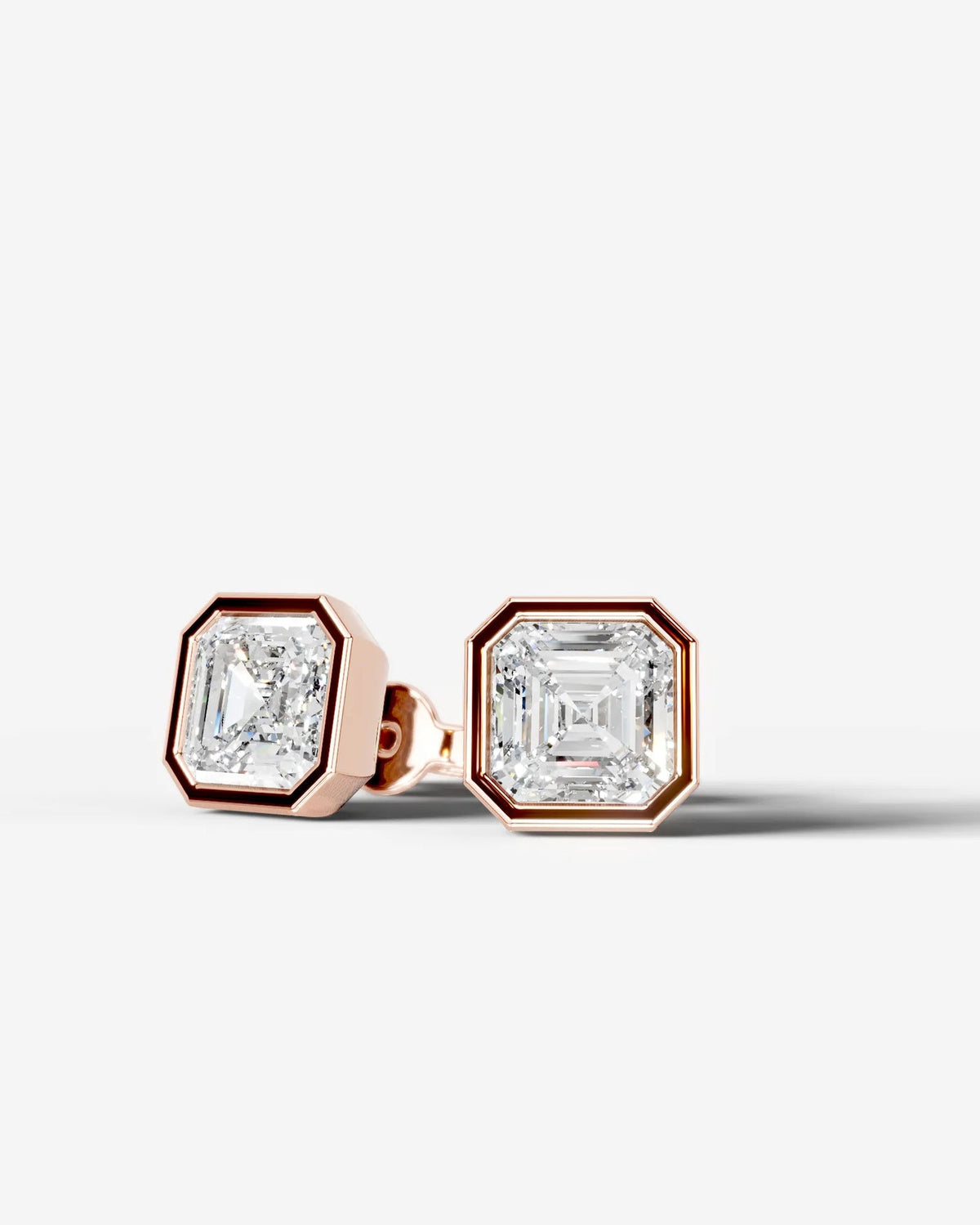 Lab Grown Diamond Asscher Frame Earrings