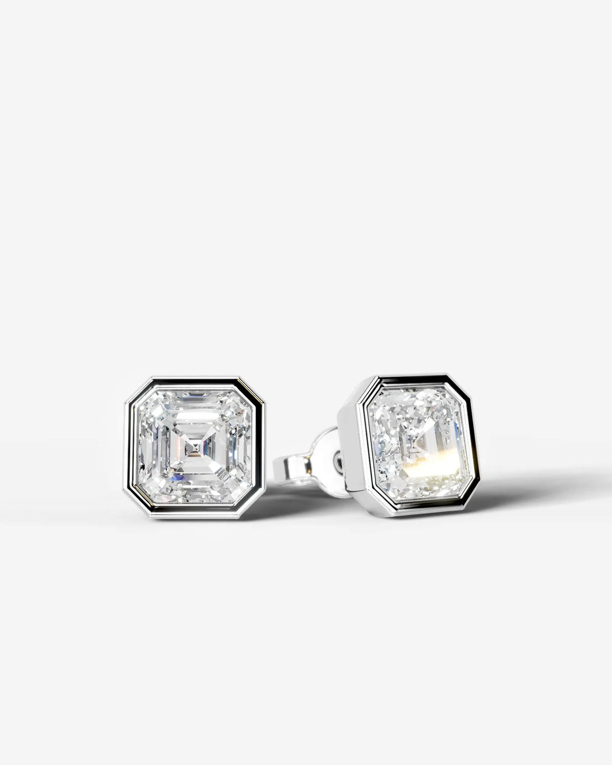 Lab Grown Diamond Asscher Frame Earrings