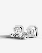 Lab Grown Diamond Asscher Frame Earrings