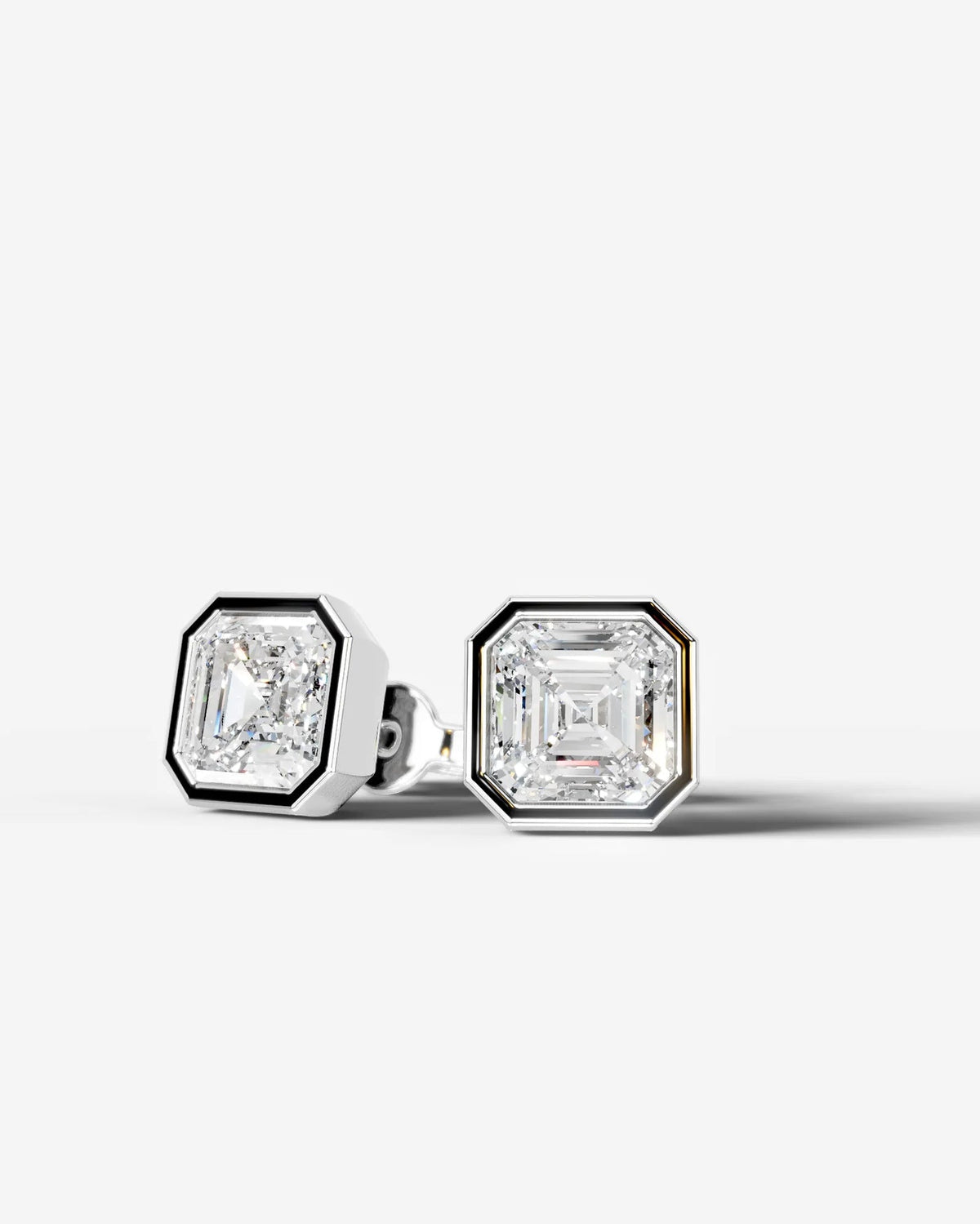 Lab Grown Diamond Asscher Frame Earrings