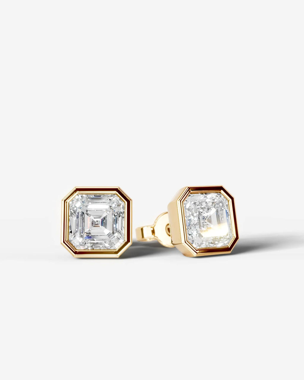 Lab Grown Diamond Asscher Frame Earrings