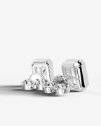 Lab Grown Diamond Deco Frame Earrings