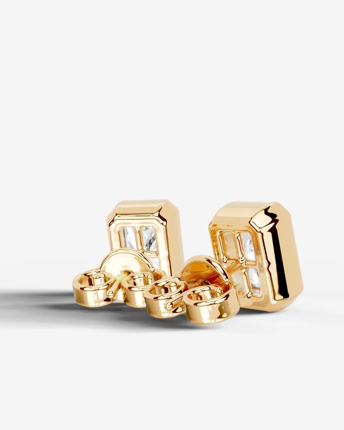 Lab Grown Diamond Deco Frame Earrings