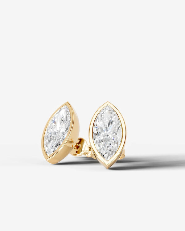 Lab Grown Diamond Marquise Curve Earrings