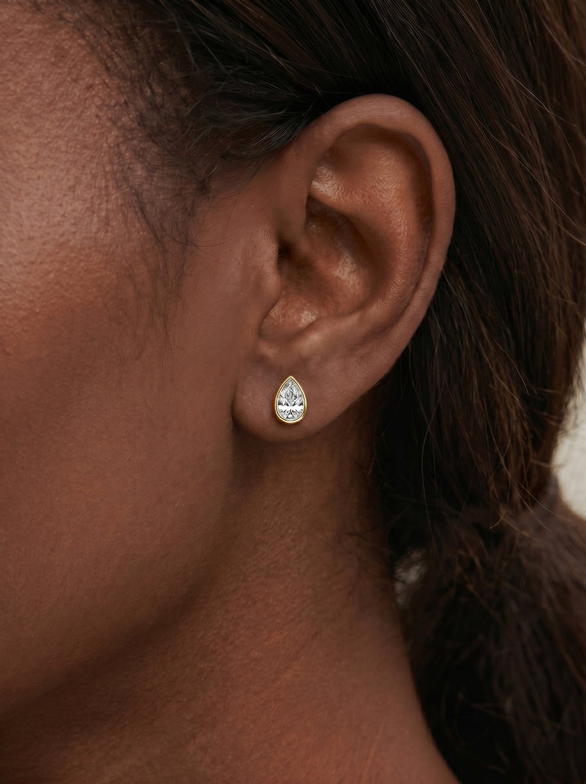 Lab Grown Diamond Pear Drop Earrings
