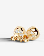 Lab Grown Diamond Round Button Earrings