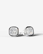 Lab Grown Diamond Soft Square Bezel Earrings