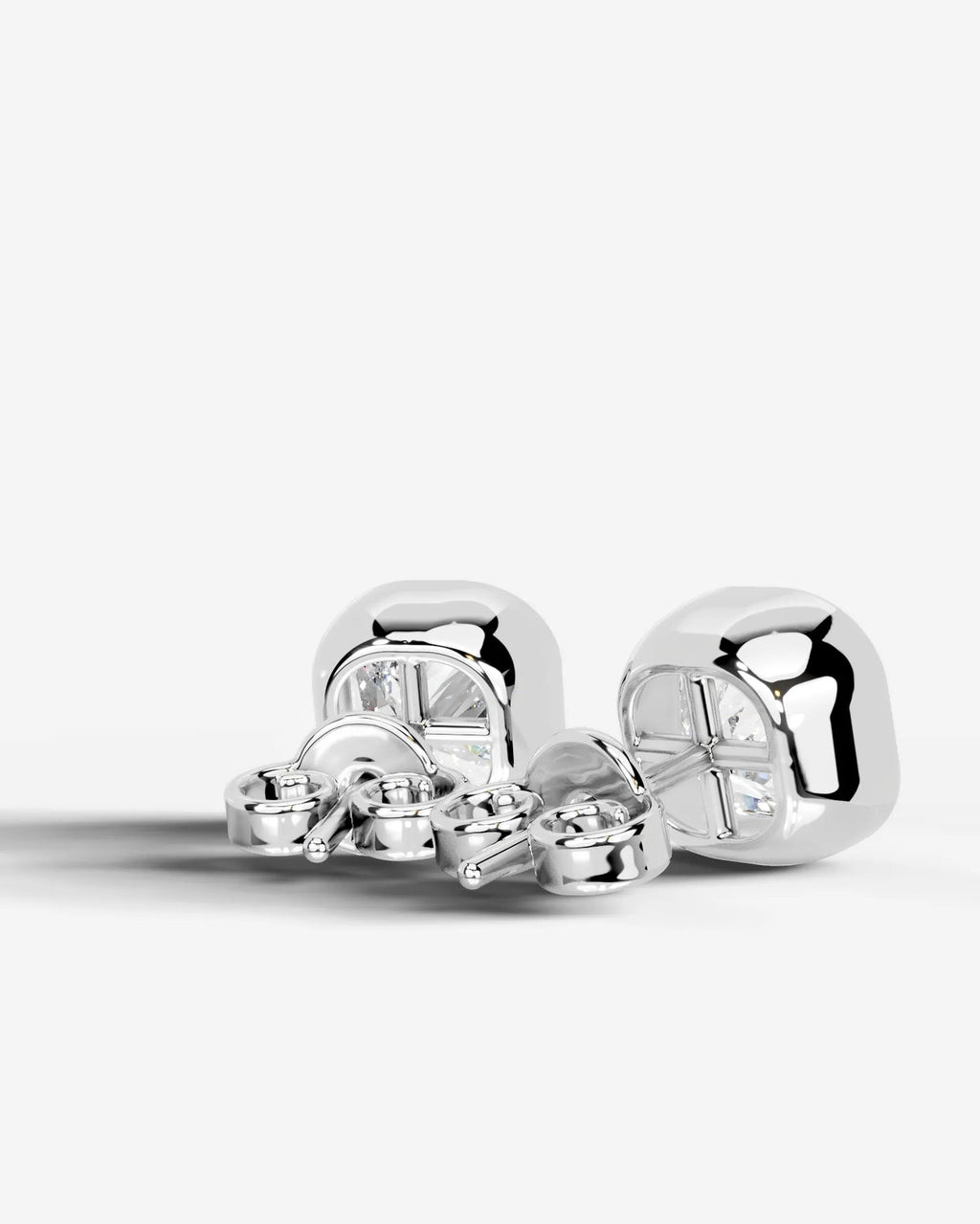 Lab Grown Diamond Soft Square Bezel Earrings