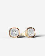 Lab Grown Diamond Soft Square Bezel Earrings