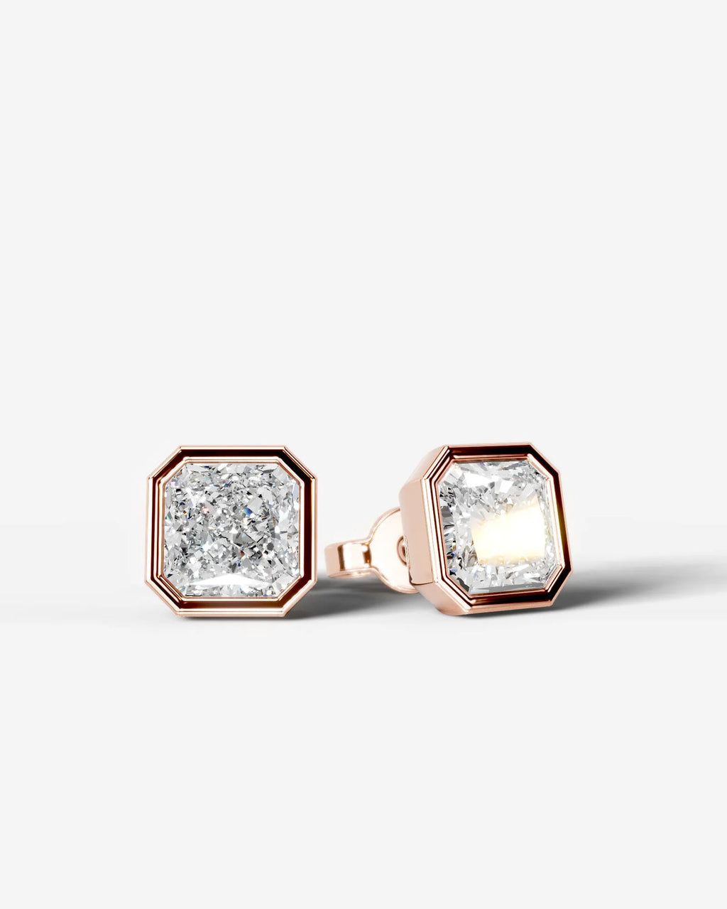 Lab Grown Diamond Deco Octagon Earrings
