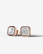 Lab Grown Diamond Deco Octagon Earrings