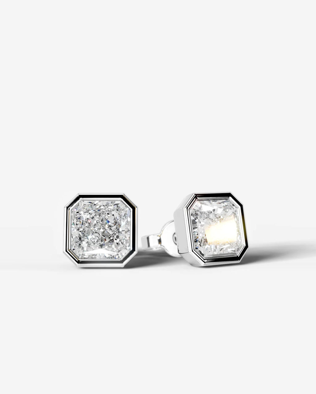 Lab Grown Diamond Deco Octagon Earrings