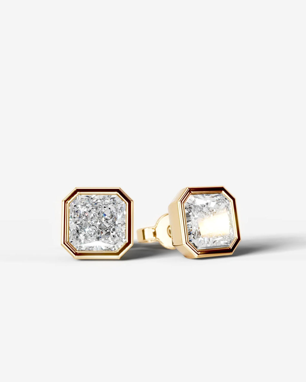 Lab Grown Diamond Deco Octagon Earrings