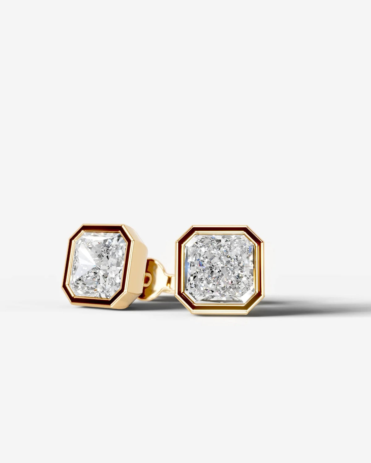 Lab Grown Diamond Deco Octagon Earrings
