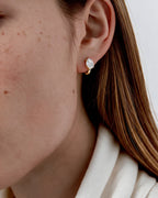 Lab Grown Diamond Oval Solitaire Huggie Hoop Earrings