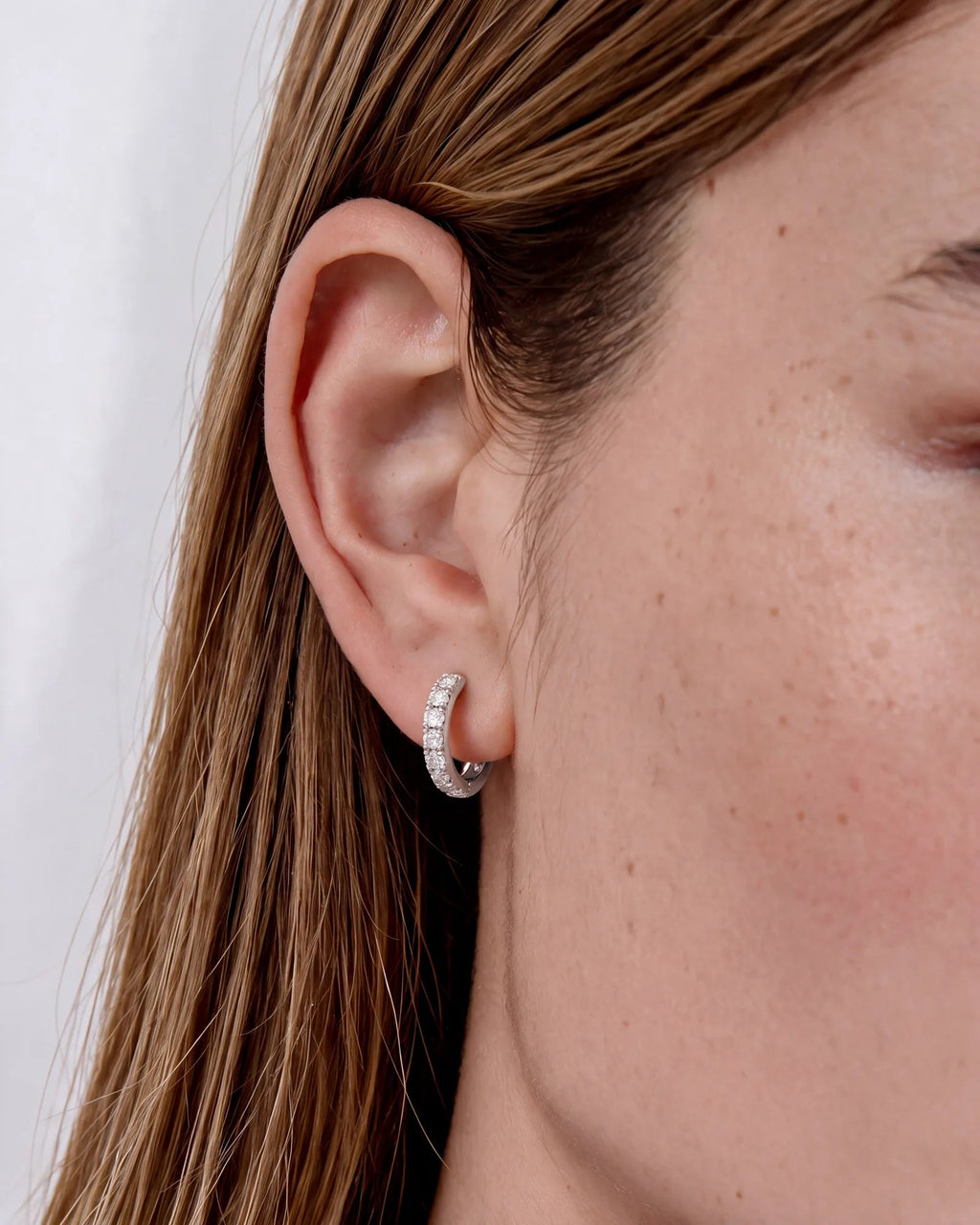 Lab Grown Diamond Essential Pavé Hoop Earrings