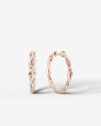 Lab Grown Diamond Braided Infinity Hoop Earrings