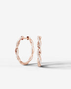 Lab Grown Diamond Braided Infinity Hoop Earrings
