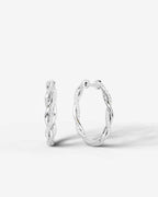 Lab Grown Diamond Braided Infinity Hoop Earrings