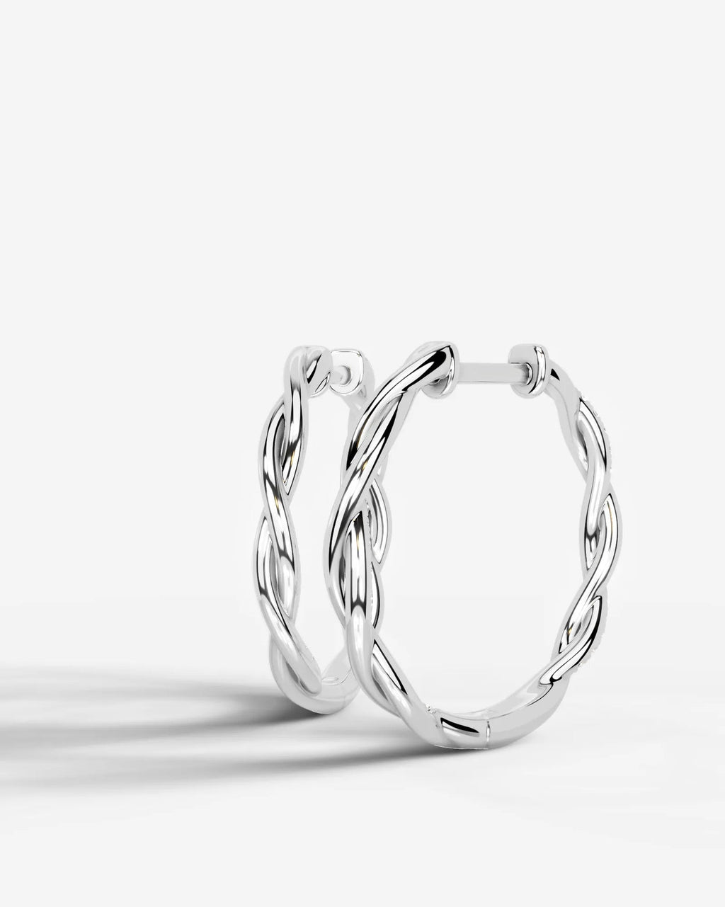 Lab Grown Diamond Braided Infinity Hoop Earrings