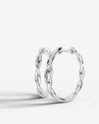 Lab Grown Diamond Braided Infinity Hoop Earrings