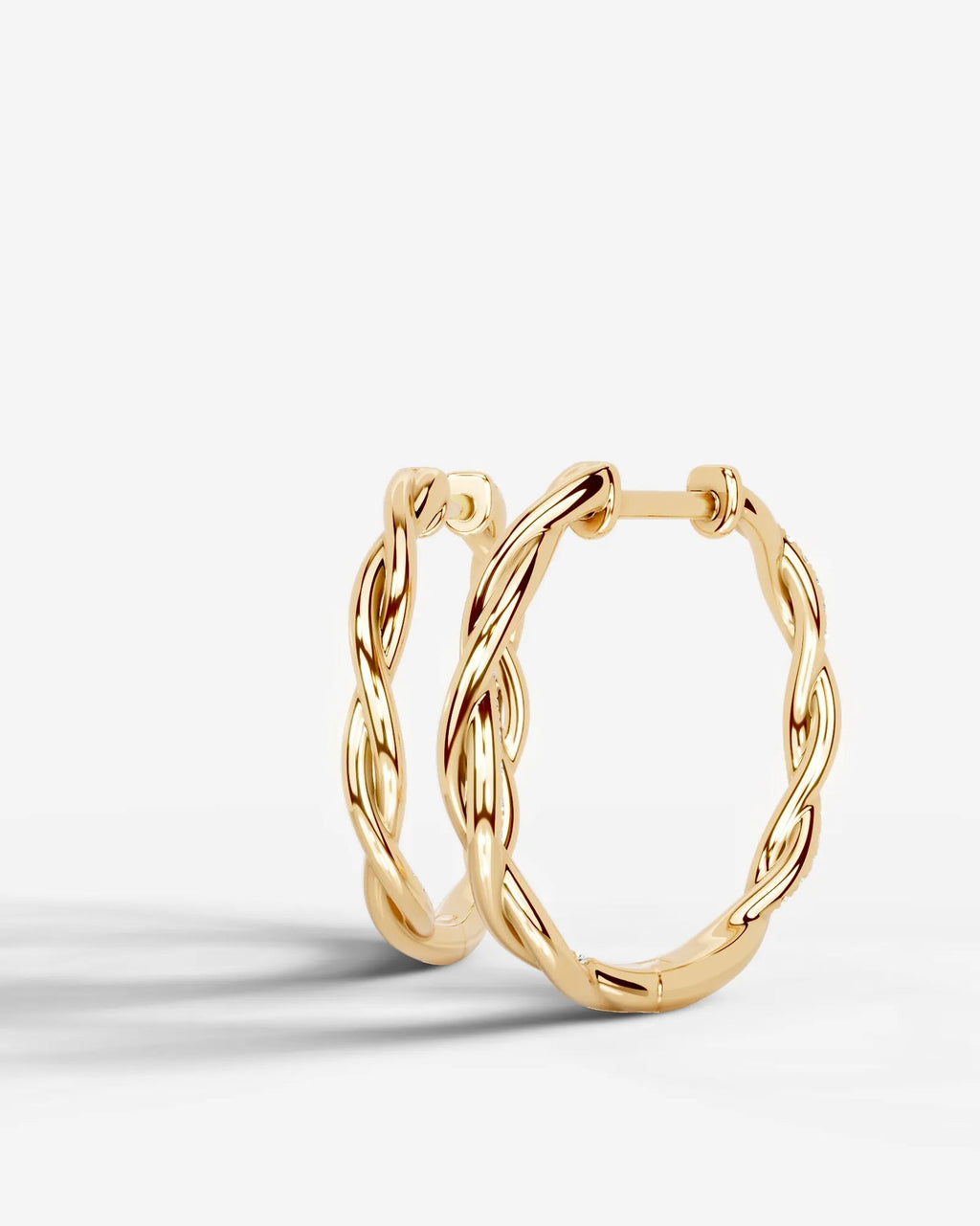 Lab Grown Diamond Braided Infinity Hoop Earrings