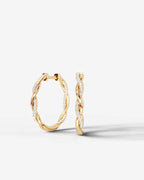Lab Grown Diamond Braided Infinity Hoop Earrings