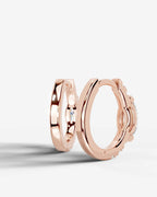 Lab Grown Diamond Marquise Accent Hoop Earrings