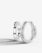 Lab Grown Diamond Marquise Accent Hoop Earrings