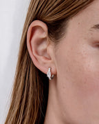 Lab Grown Diamond Oval Center Pavé Hoop Earrings