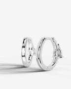 Lab Grown Diamond Pear Accent Hoop Earrings