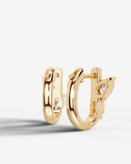 Lab Grown Diamond Dual Marquise Cluster Hoop Earrings