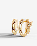 Lab Grown Diamond Oval Cluster Hoop Earrings