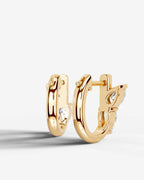 Lab Grown Diamond Butterfly Cluster Hoop Earrings